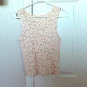 Peach Lace see throughout top